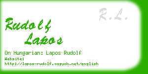 rudolf lapos business card
